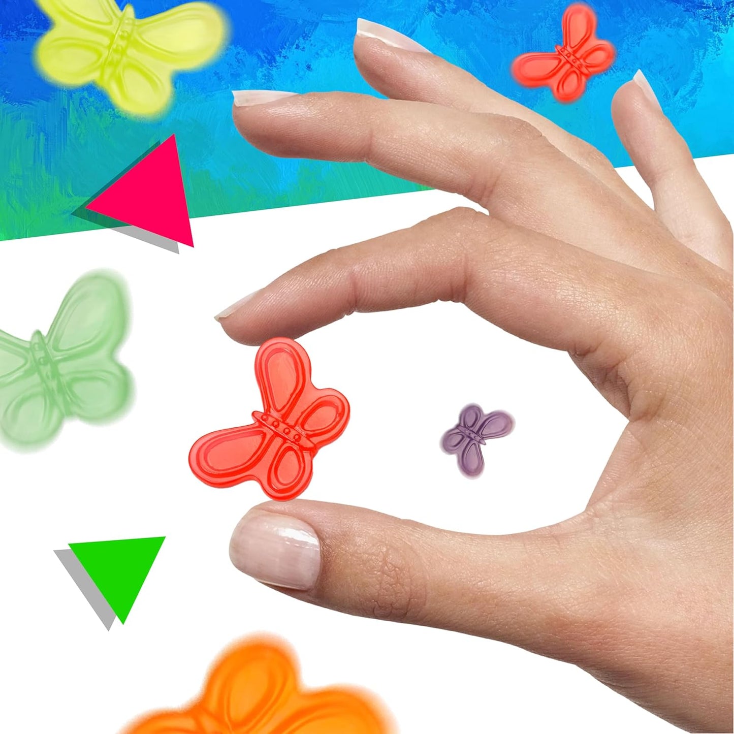 Mini Gummy Butterflies Candy, Assorted Fruit Flavored (1 Pound Bag)