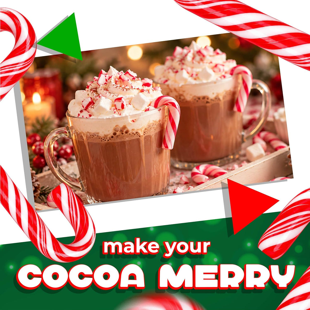 Mini Candy Canes, Christmas Candy, 100 Count, 2 Boot-Shaped Bags