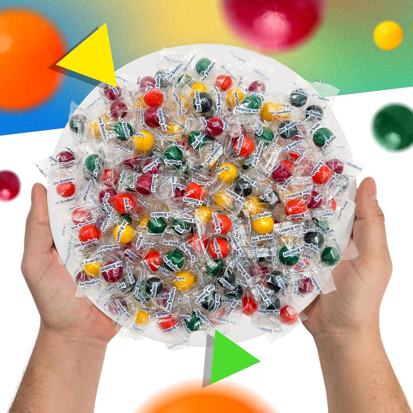 Jawbreakers Hard Candy | 1 Pound Bag - Approx. 75 Count | Fruit Flavored Assortment
