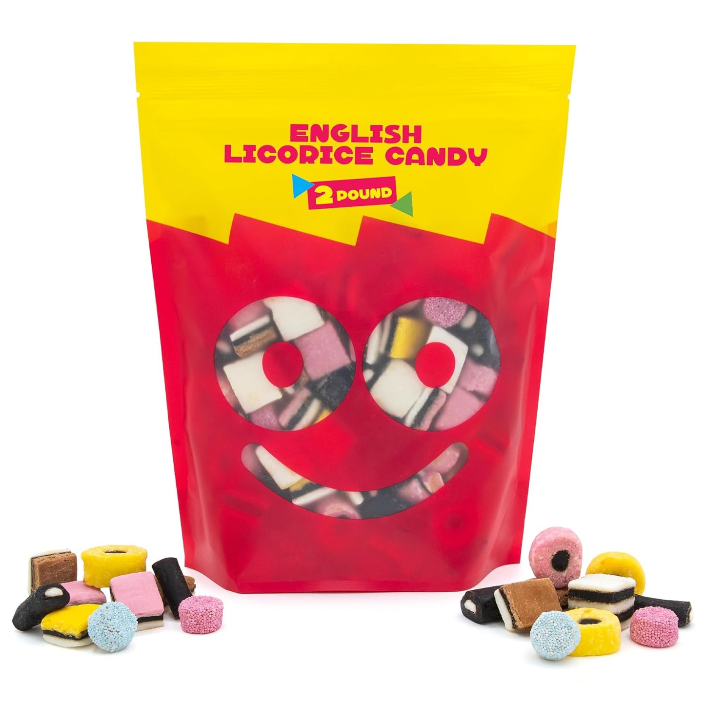 English Licorice Candy | 2 Pound Bag | Allsorts Licorice Mix | Gourmet English Candy Bulk | Old Fashioned Candy for Buffets and Gifting | Mixed Shapes and Textures