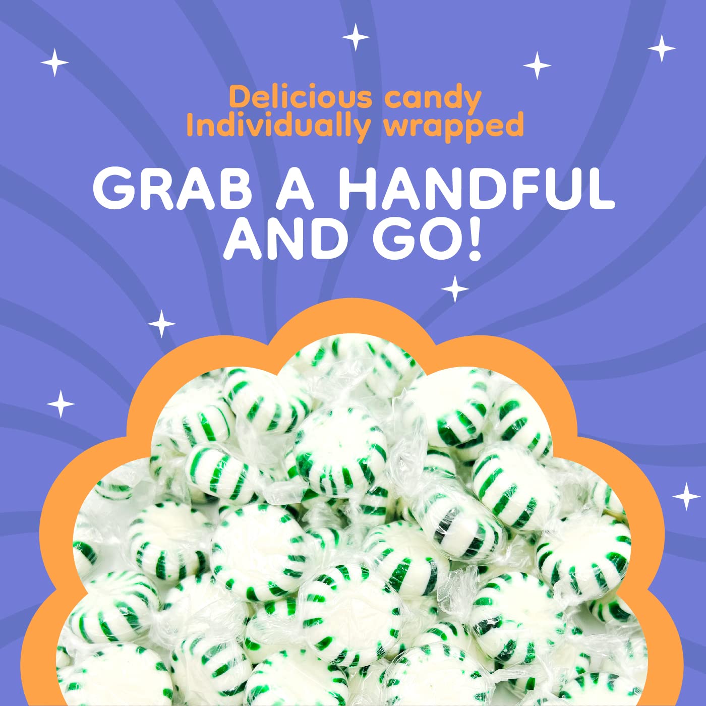 Starlight Mints, Spearmint Candy Individually Wrapped, 1 Lb Bag