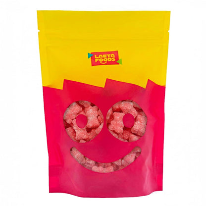Sour Bears Gummy Candy | 1 Lb Bag | Tutti-Frutti Jelly Candies | Gelatin Free Gummi Bears | Neon Pink Gummies for Gender Reveal, Baby Showers & Candy Buffets