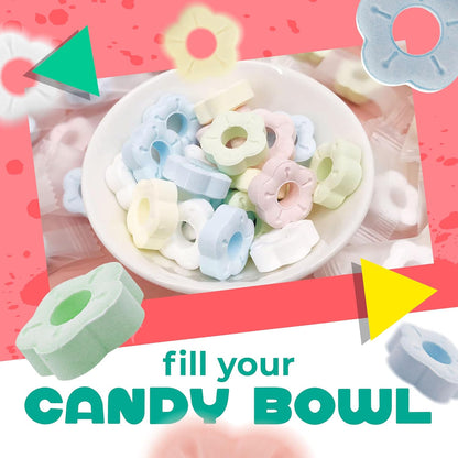 Sugar Free Candy | 1 Pound Bag | Flower After Dinner Mints Individually Wrapped | Sugar Free Hard Candy | Lemon, Peach, Grape, Mint, Vanilla | Wrapped Mints for Office