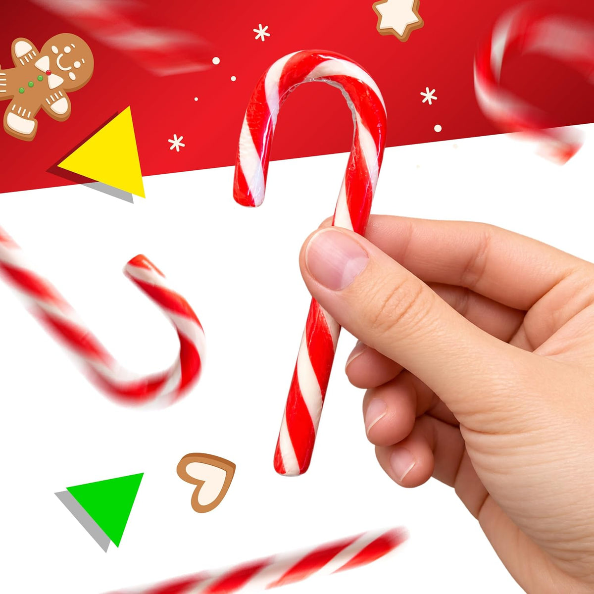 Christmas Candy Canes, Peppermint Flavor, 12 Count - Pack of 4