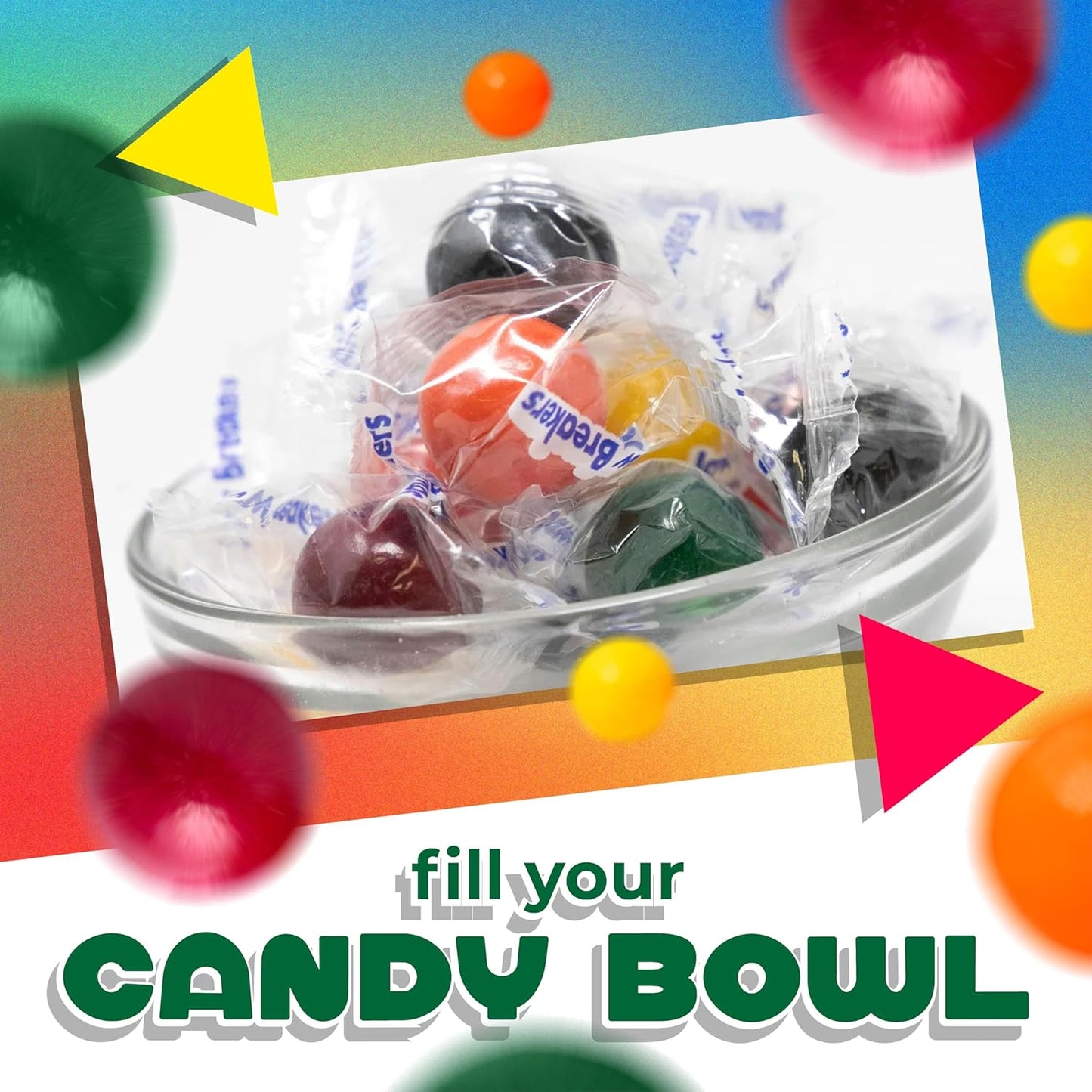 Jawbreakers Hard Candy | 1 Pound Bag - Approx. 75 Count | Fruit Flavored Assortment