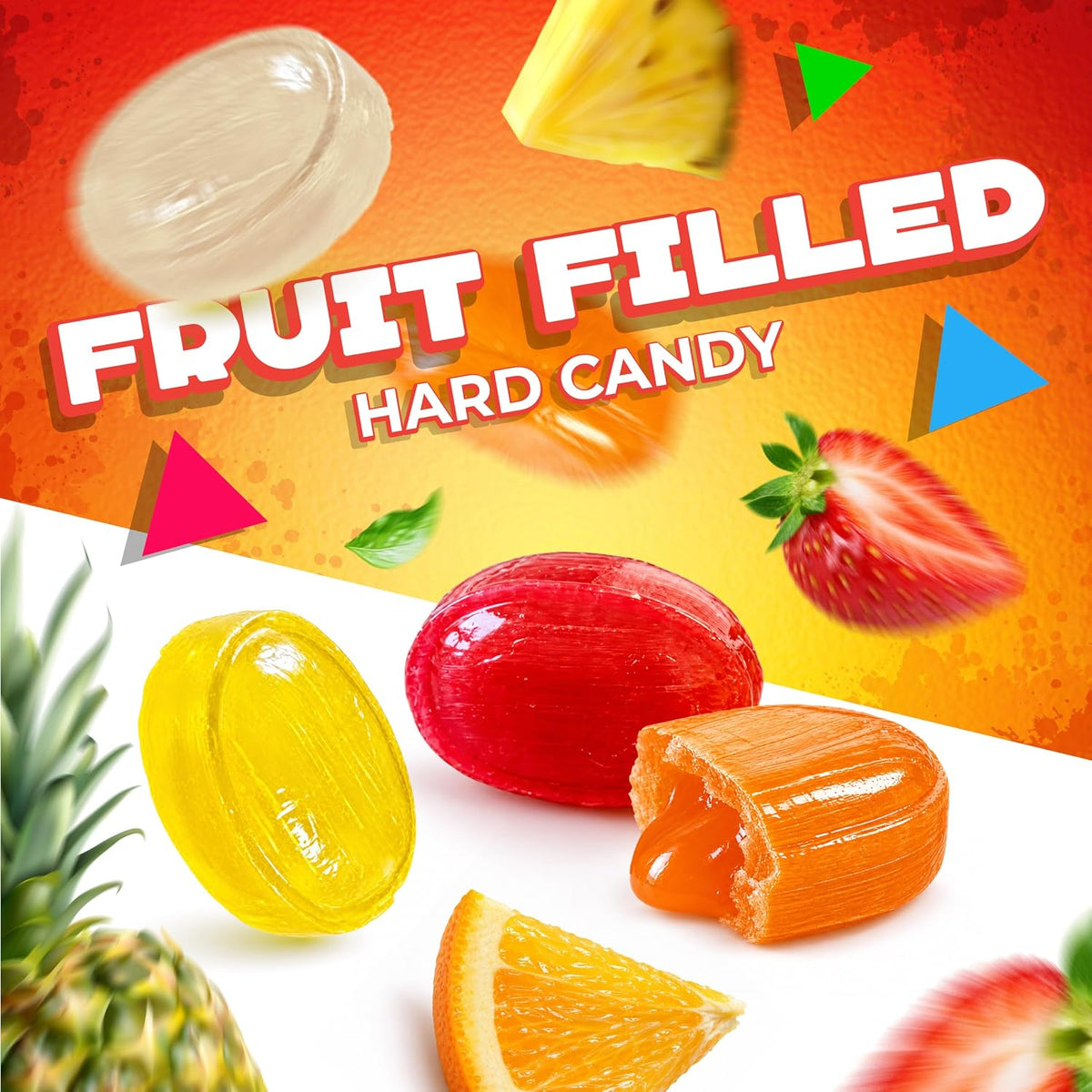 Arcor Fruit Filled Hard Candy Individually Wrapped, 1 Lb Bag