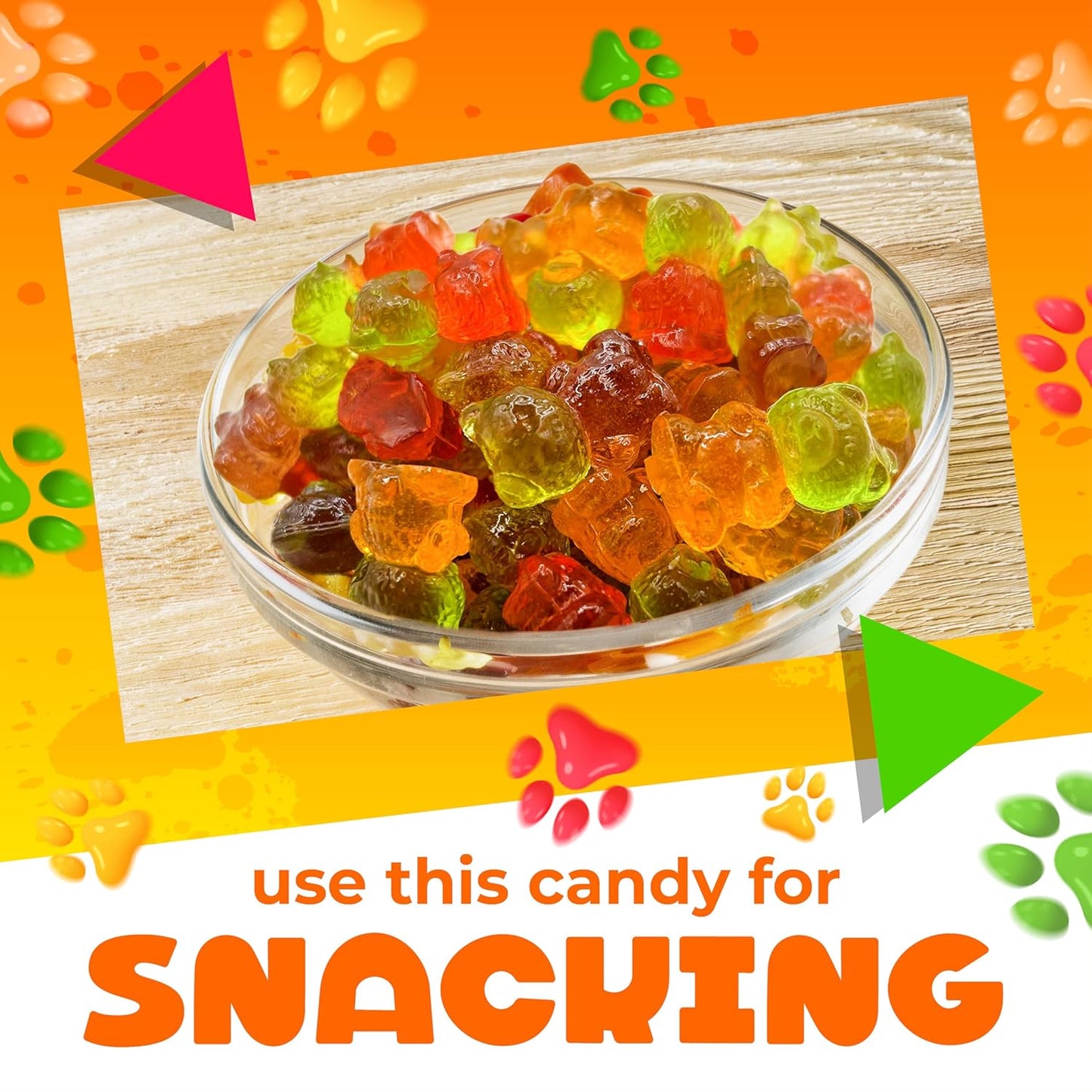 Sugar-Free Gummi Bears | 1 Pound Bag | 3D Candy in Assorted Fruit Flavors