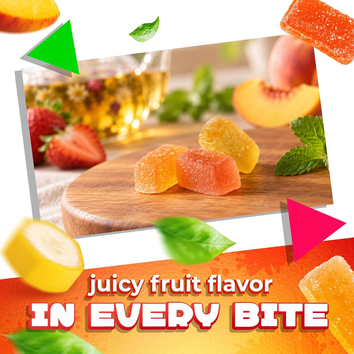 Jelly Candy, Assorted Fruit Flavors, Dye Free Candy, 8 Oz Bag