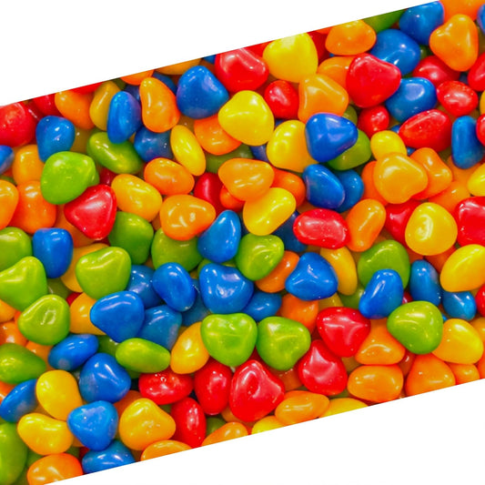 Mini Hearts Hard Candy | 1 Pound Bag | Assorted Fruit Flavored | Edible Hearts for Decorating Cookies, Cupcakes, Cakes, Ice Cream | Rainbow Candy for Party Jars and Candy Machine