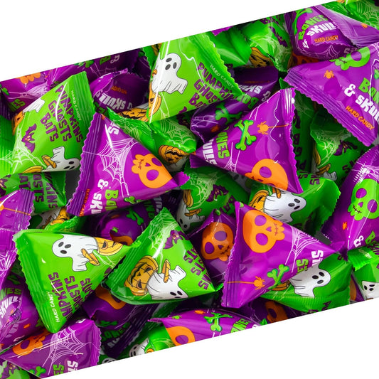 Halloween Candy Mix, Skulls Bones and Pumpkin Shapes - 40 Mini Pack