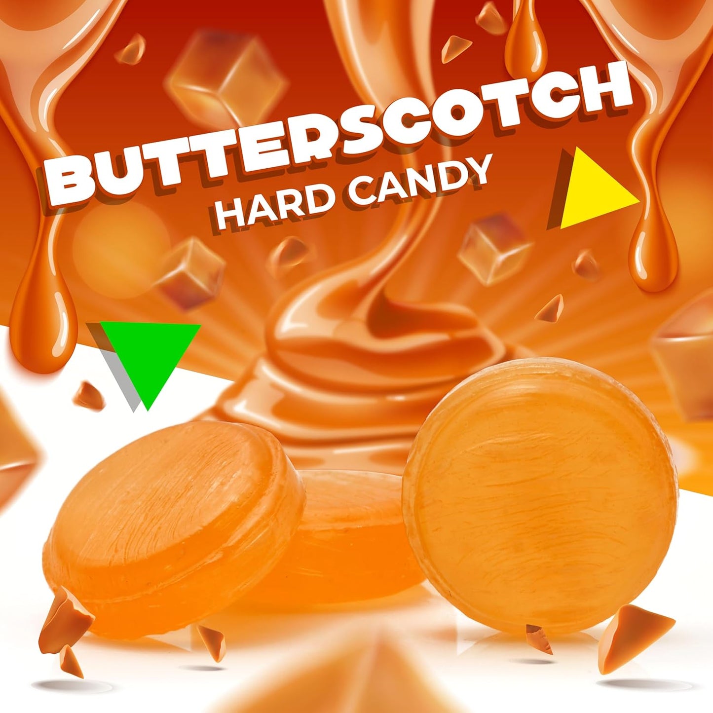 Butterscotch Hard Candy | 1 Lb Bag | Hard Candy Individually Wrapped | Old Fashioned Butter Scotch Candies for Office Bowls, Sharing & Gifting | Bold Flavor