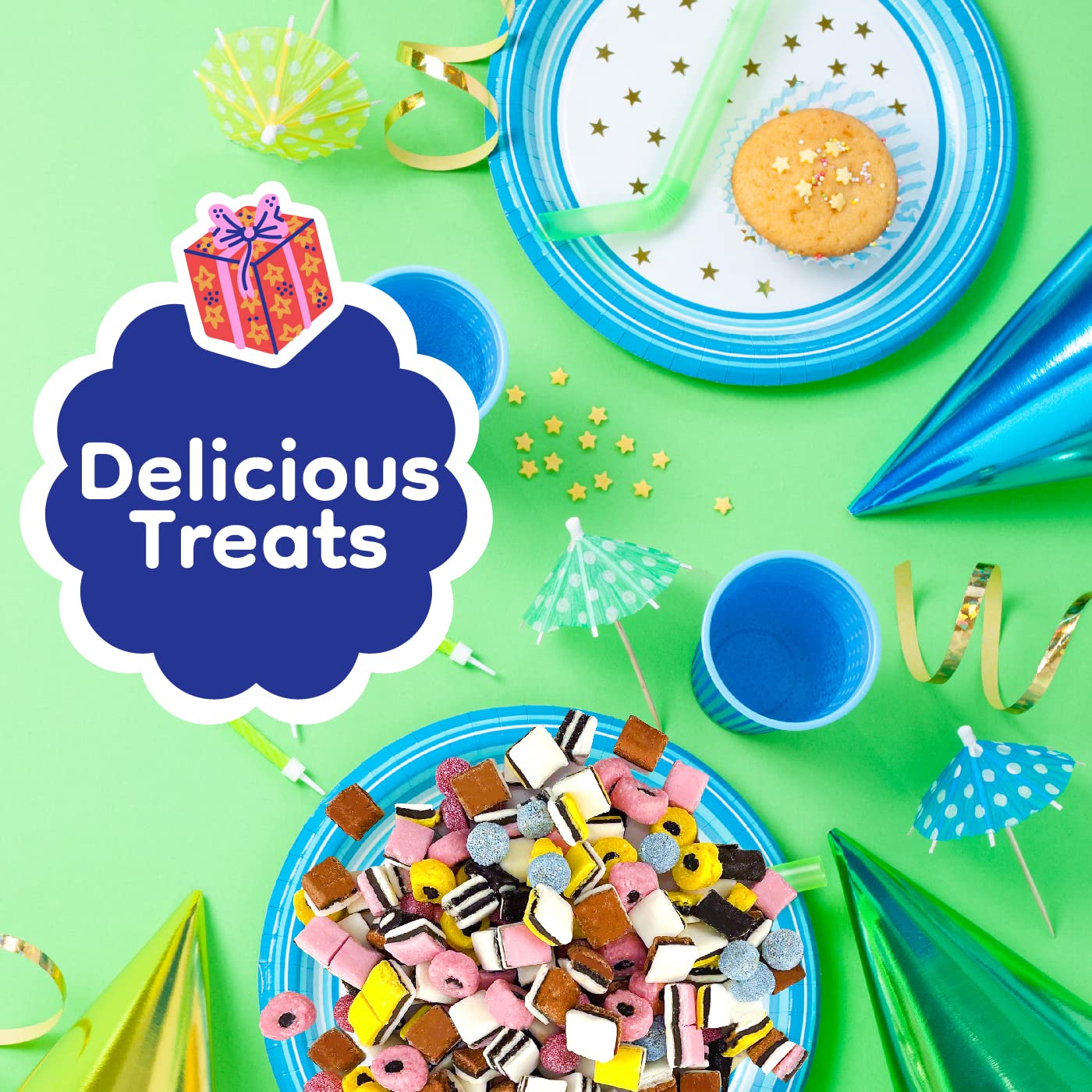 English Licorice Candy | 2 Pound Bag | Allsorts Licorice Mix | Gourmet English Candy Bulk | Old Fashioned Candy for Buffets and Gifting | Mixed Shapes and Textures