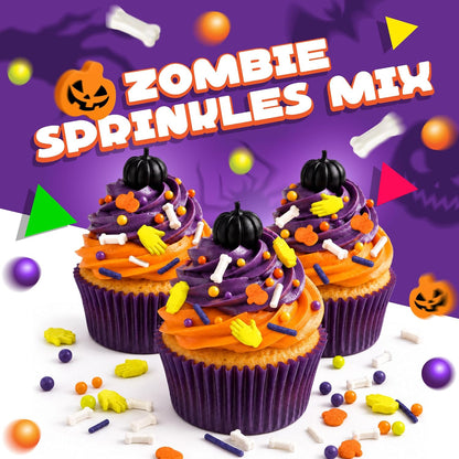 Halloween Zombie Sprinkles Mix for Cakes, Cupcakes and Baking, 6 Oz Bag