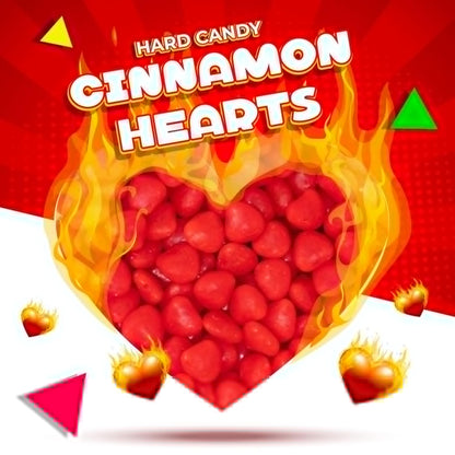 Cinnamon Hearts | 1 Pound Bag | Spicy Cinnamon Candy | Heart Shaped Red Candy | Old Fashioned Hard Candies for Holidays, Baking & Dessert Decorating
