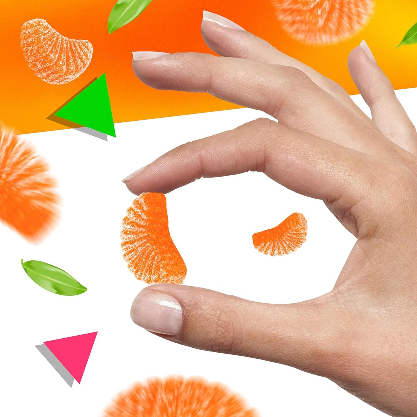 Orange Slices Jelly Candy | 2 Lb Bag | Dye Free Candy | Naturally Flavored Bulk Chewy Candy for Buffets, Events & Everyday Snacking | Gelatin Free Fruit Slices