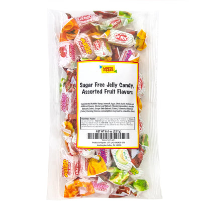 Sugar Free Candy, Jelly Candy in Assorted Fruit Flavors, 8 Oz Bag
