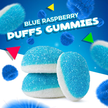 Blue Raspberry Puffs Gummy Candy | 1 Lb Bag | Blue Candy for Baby Shower Favors & Gender Reveal Parties | Puffy Gummies for Goodie Bags & Cake Decorating