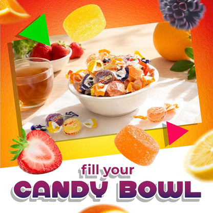 Bonelle Italian Fruit Jelly Candy | 1 Pound Bag | Vegan Dye Free Candy Individually Wrapped | Lemon, Strawberry, Orange, Blackberry | Naturally Flavored