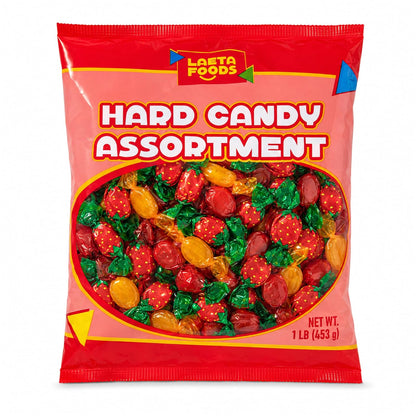 Hard Candy Assortment | 1 Pound Bag - 85 Count | Individually Wrapped Candy Mix | Strawberry Bon Bons, Butterscotch & Cinnamon | Nostalgic Treats