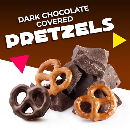 Dark Chocolate Covered Pretzels | 40 Ounce Bag | Salted Pretzels in Mildly Sweet Chocolate Coating