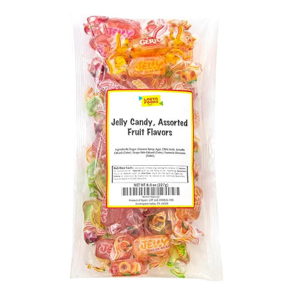 Jelly Candy, Assorted Fruit Flavors, Dye Free Candy, 8 Oz Bag