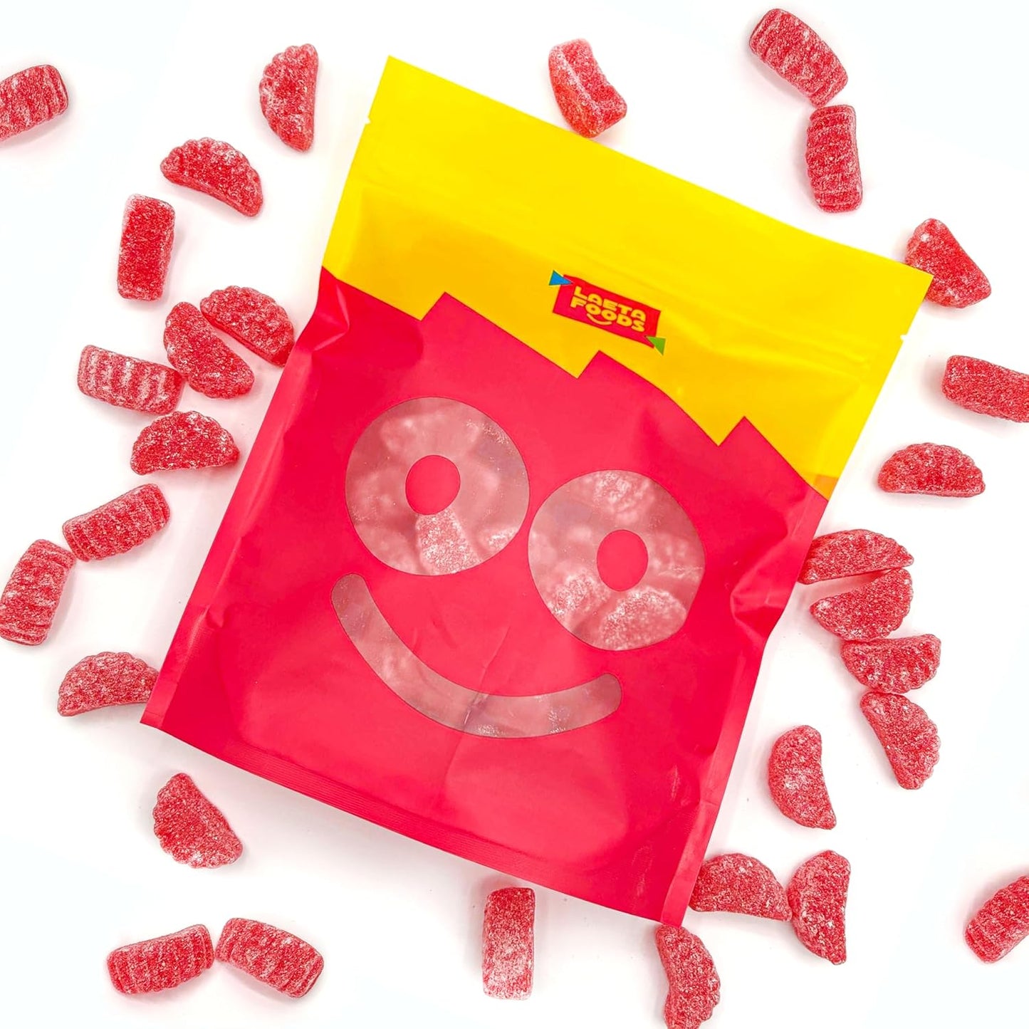Cherry Slices Candy | 2 Pound Bag | Sugar Dusted Classic Jelly Fruit Slices | Bulk Chewy Candy for Buffets, Party Favors, Events, and Everyday Snacking