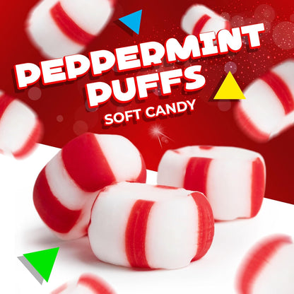 Peppermint Soft Puffs Candy | 2 Pound Bag | Soft Peppermints | Refreshing Mints | Individually Wrapped