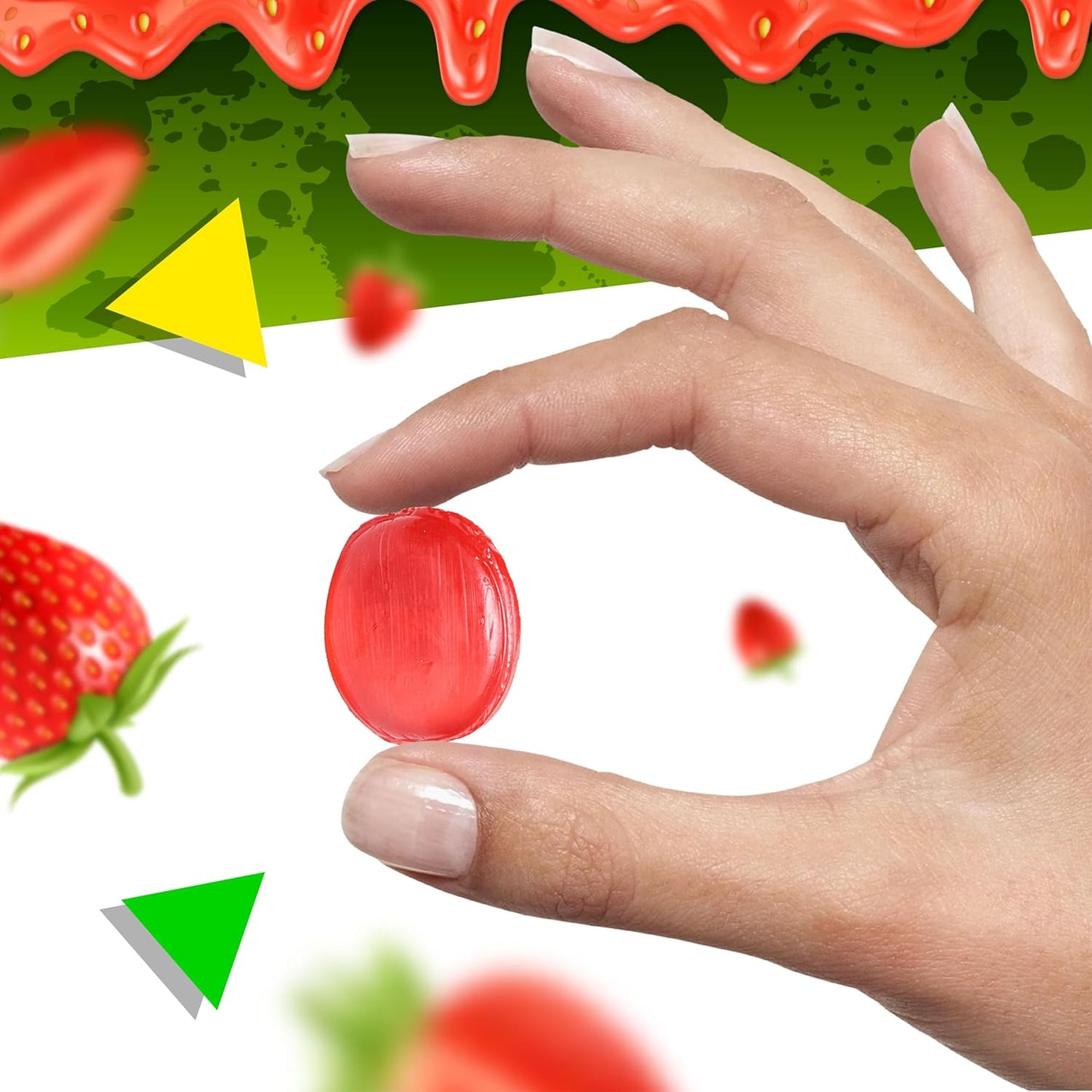Arcor Strawberry Filled Bon Bons | 1 Pound Bag - Approx. 60 Count | Retro Candy | Strawberry Bon Bons |Hard Candy Individually Wrapped |
