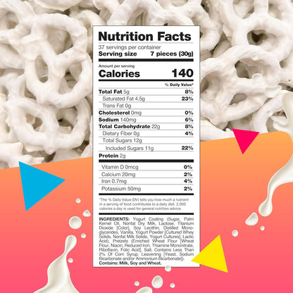 Yogurt Covered Pretzels, Salted Pretzels in Sweet Vanilla Yogurt, 40 Ounces