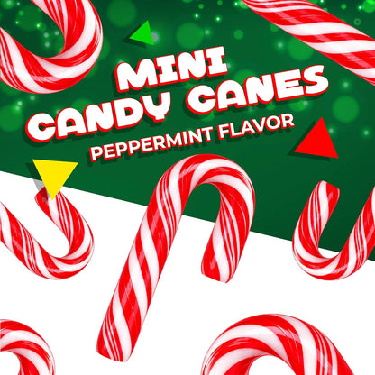 Mini Candy Canes, Christmas Candy, 100 Count, 2 Boot-Shaped Bags