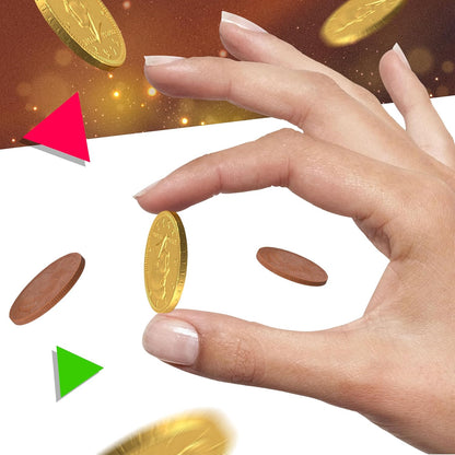 Gold Chocolate Coins | 25 Count | Individually Wrapped Chocolate Coins | Gold Candy for Holiday Treats, Buffets, Pirate Treasure, Goodie Bags & Festive Celebrations