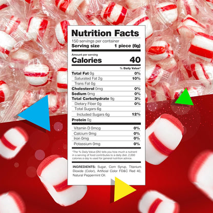Peppermint Soft Puffs Candy | 2 Pound Bag | Soft Peppermints | Refreshing Mints | Individually Wrapped