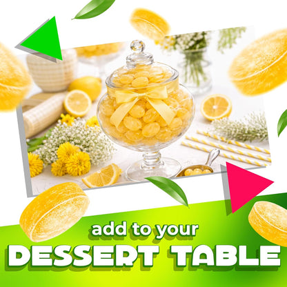 Lemon Drops Hard Candy | 1 Pound Bag | Lemon Hard Candy | Old Fashioned Yellow Candies for Office Bowls, Parties & Decorative Jars | Refreshing Citrus Treat