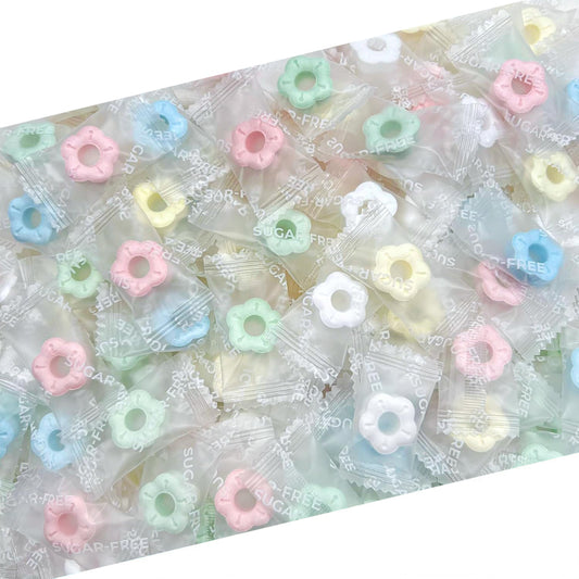 Sugar Free Candy | 1 Pound Bag | Flower After Dinner Mints Individually Wrapped | Sugar Free Hard Candy | Lemon, Peach, Grape, Mint, Vanilla | Wrapped Mints for Office