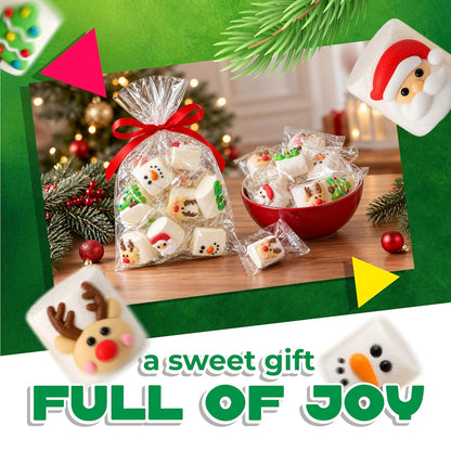 Christmas Marshmallow Candy, Individually Wrapped, 3.5 Oz Gift Bag