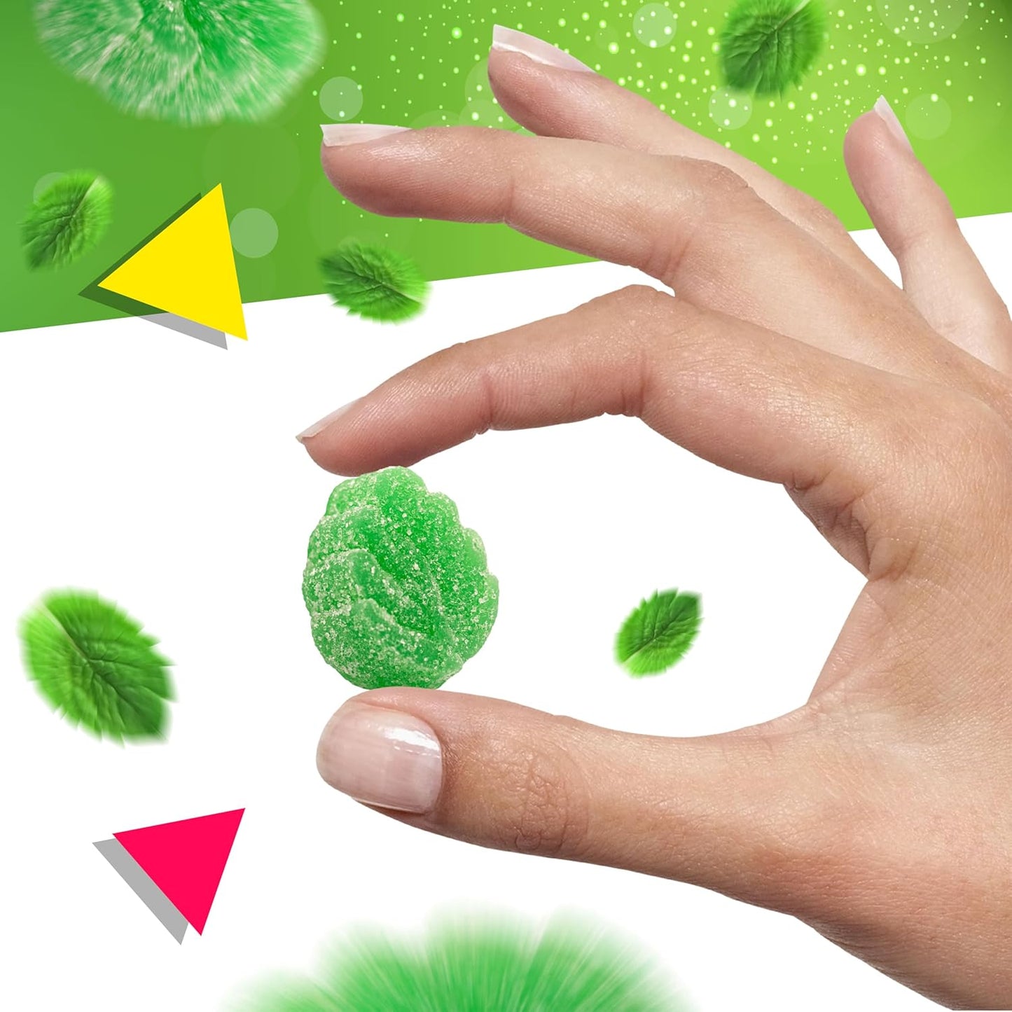 Spearmint Leaves | 2 Pound Bag | Jelly Candy | Soft Refreshing Sweets