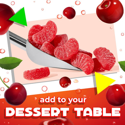 Cherry Slices Candy | 2 Pound Bag | Sugar Dusted Classic Jelly Fruit Slices | Bulk Chewy Candy for Buffets, Party Favors, Events, and Everyday Snacking