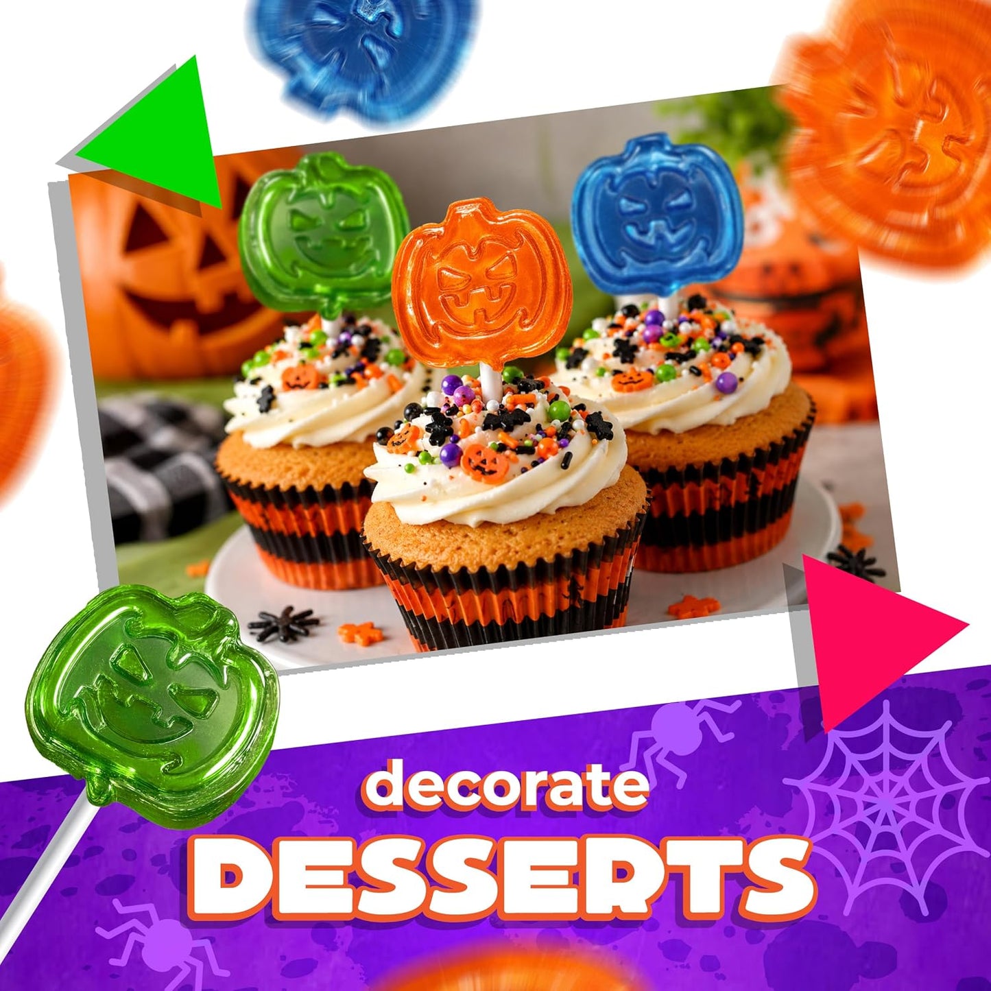 Halloween Candy, Pumpkin Lollipops Individually Wrapped, 90 Cnt, 2 Lb Box