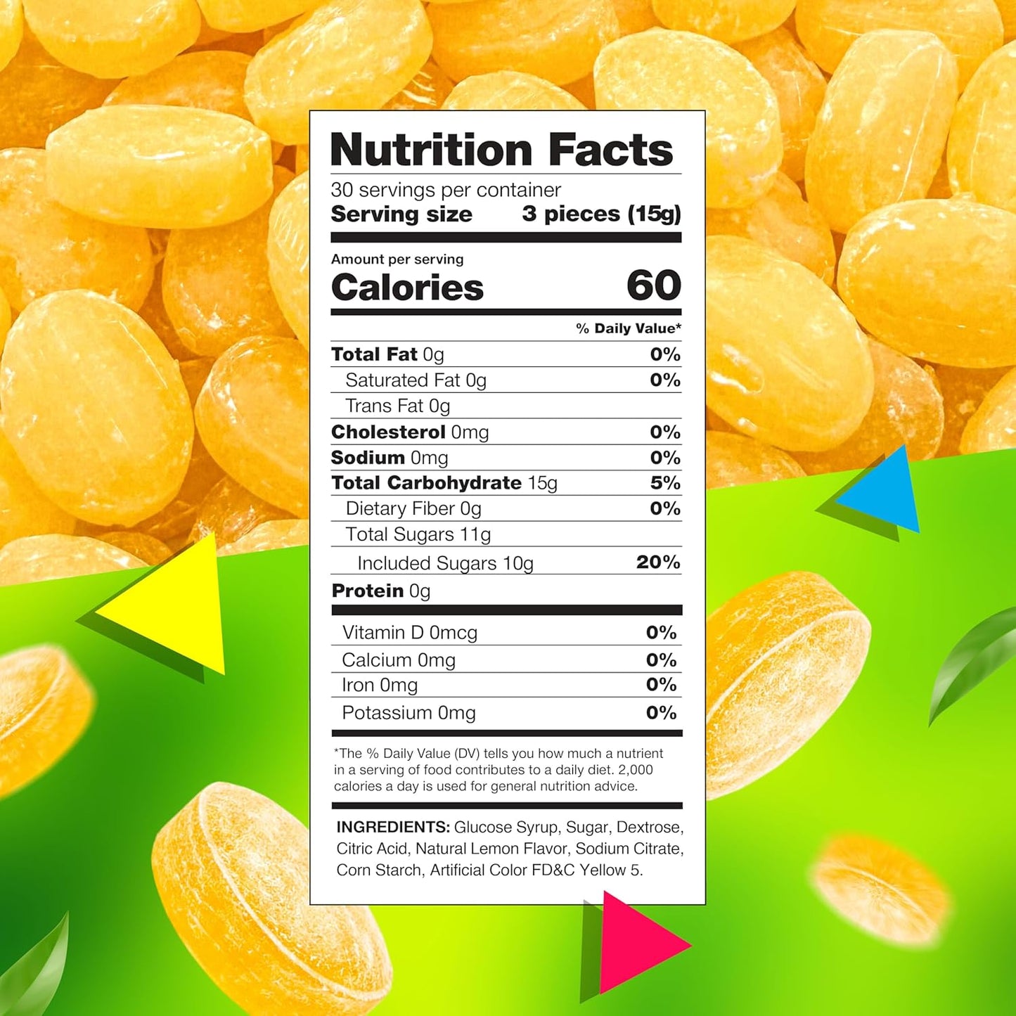 Lemon Drops Hard Candy | 1 Pound Bag | Lemon Hard Candy | Old Fashioned Yellow Candies for Office Bowls, Parties & Decorative Jars | Refreshing Citrus Treat