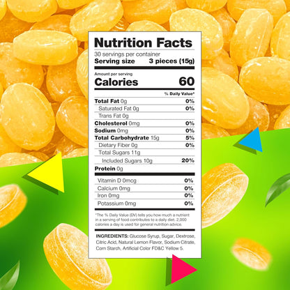 Lemon Drops Hard Candy | 1 Pound Bag | Lemon Hard Candy | Old Fashioned Yellow Candies for Office Bowls, Parties & Decorative Jars | Refreshing Citrus Treat
