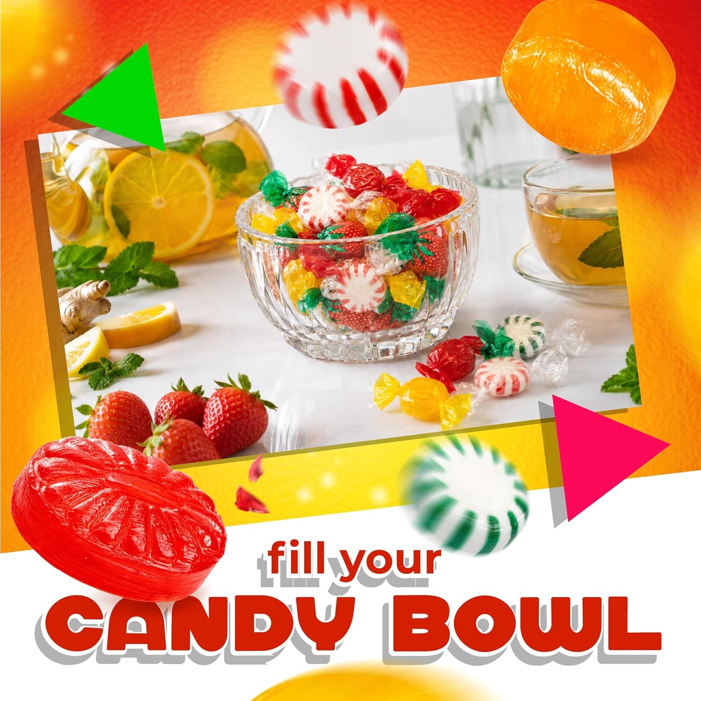 Hard Candy Party Mix, Hard Candy Individually Wrapped, 6 Lb Bag