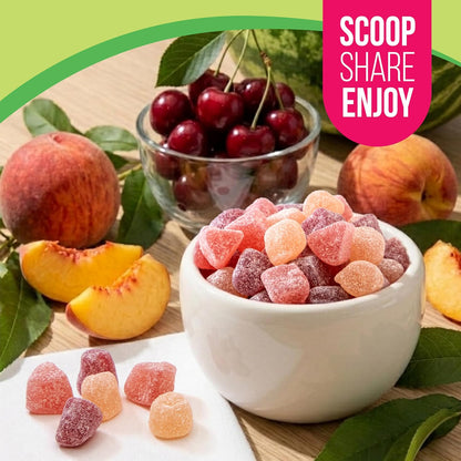 Sour Fruit Jellies, Cherry Watermelon Peach, 12 oz Jar