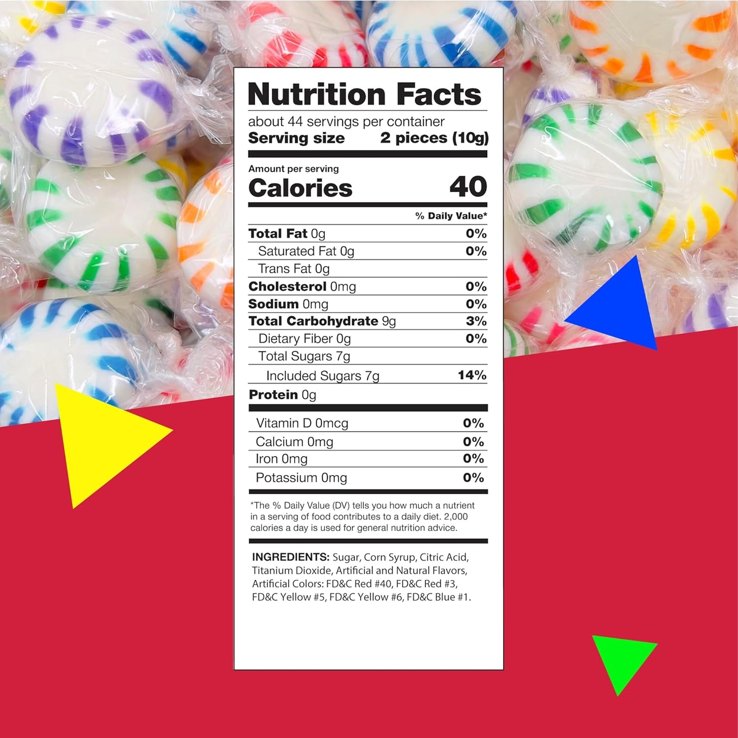 Fruit Starlights Hard Candy Assortment | 1 Pound Bag - Approx. 85 Count | Individually Wrapped Hard Candy | Assorted Flavors | Starlight Fruit Candies