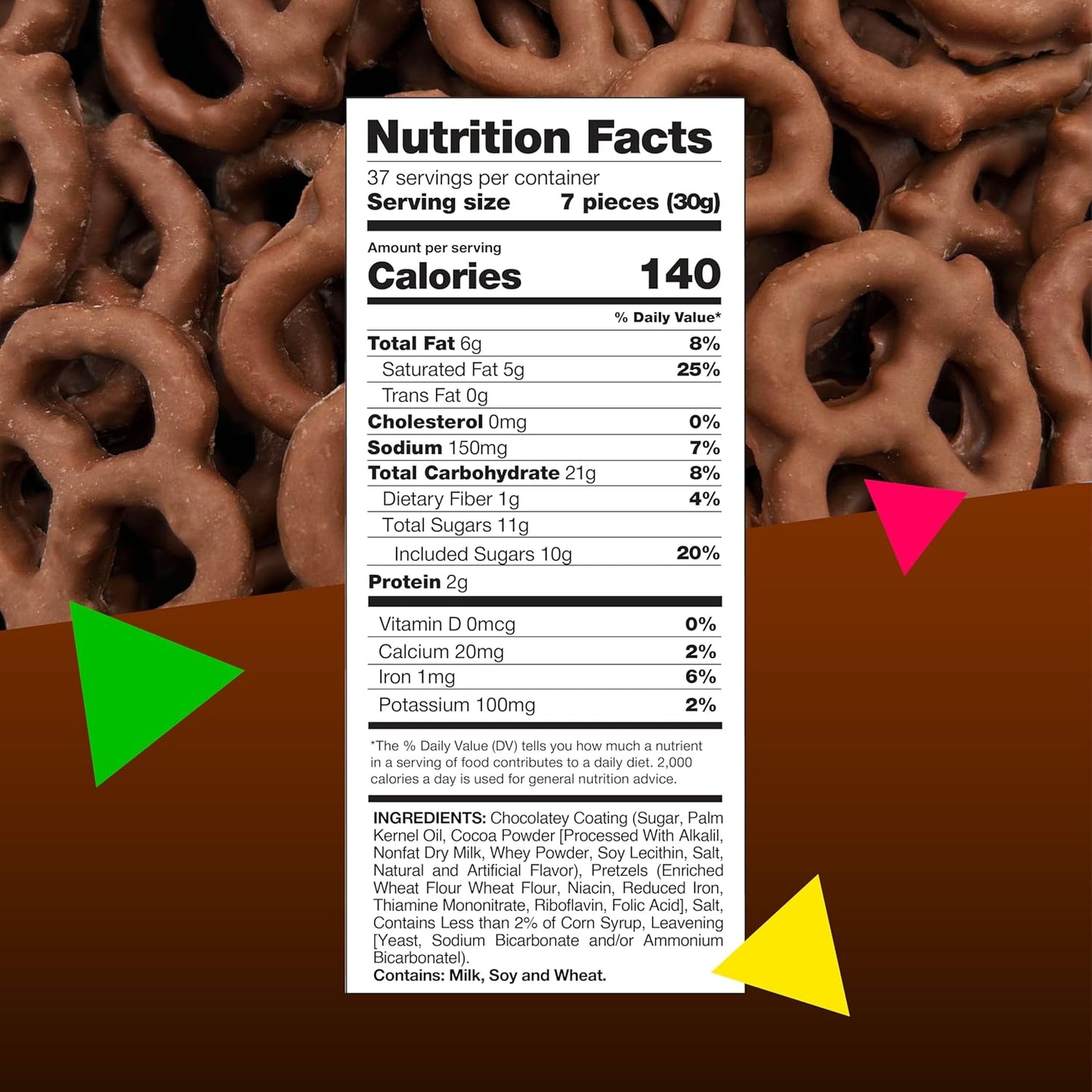 Milk Chocolate Covered Pretzels | 40 Ounce Bag | Salted Pretzels in Creamy Chocolate Coating