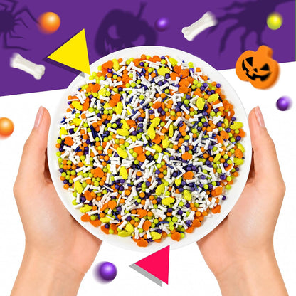 Halloween Zombie Sprinkles Mix for Cakes, Cupcakes and Baking, 6 Oz Bag