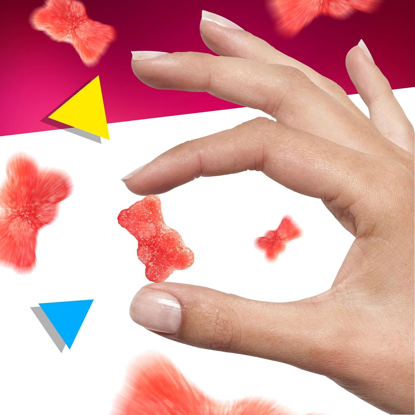 Sour Bears Gummy Candy | 1 Lb Bag | Tutti-Frutti Jelly Candies | Gelatin Free Gummi Bears | Neon Pink Gummies for Gender Reveal, Baby Showers & Candy Buffets