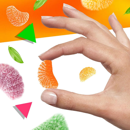 Fruit Slices Jelly Candy | 2 Lb Bag | Dye Free Candy | Tangerine, Orange, Strawberry, Lemon | Naturally Flavored Bulk Chewy Candy for Buffets, Events & Everyday Snacking