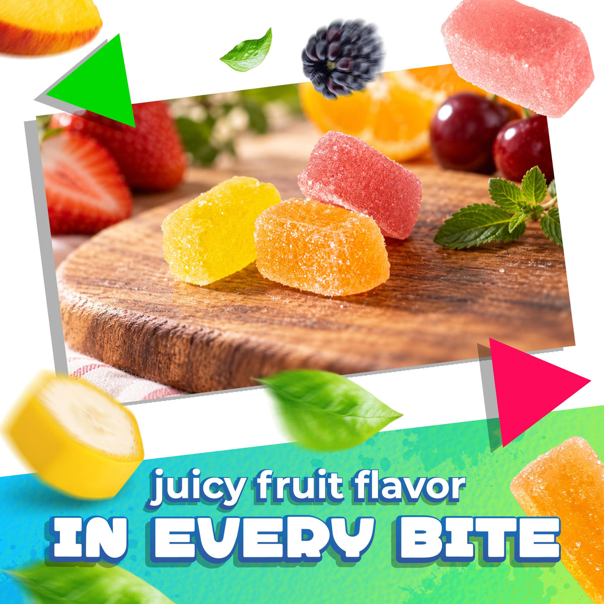 Sugar Free Candy, Jelly Candy in Assorted Fruit Flavors, 8 Oz Bag