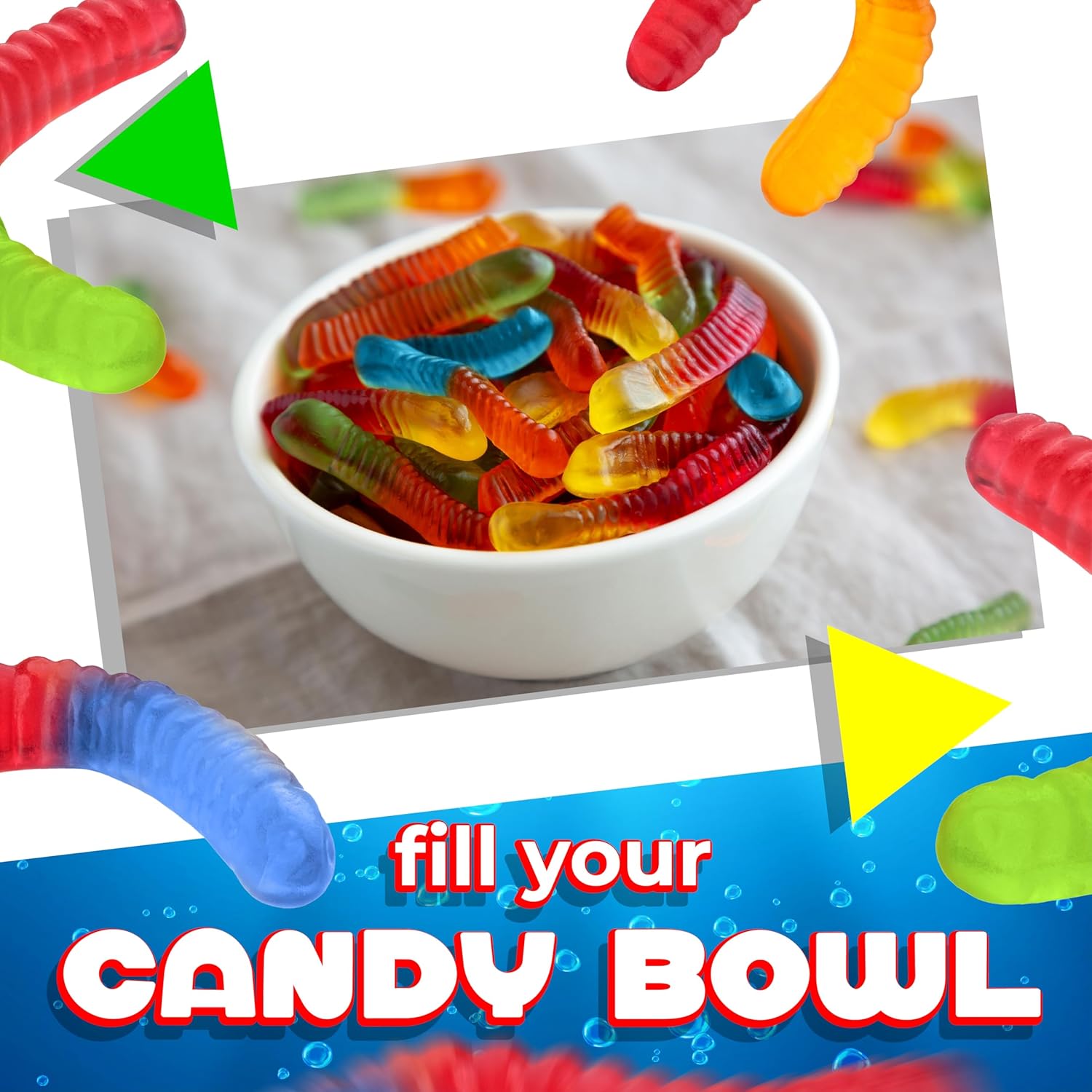 Blue Sharks Gummy Candy | 1 Pound Bag | Blue Raspberry and Marshmallow Flavor