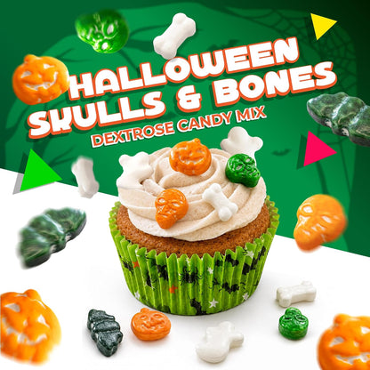 Halloween Skulls & Bones Dextrose Candy Mix - 1 lb Bag